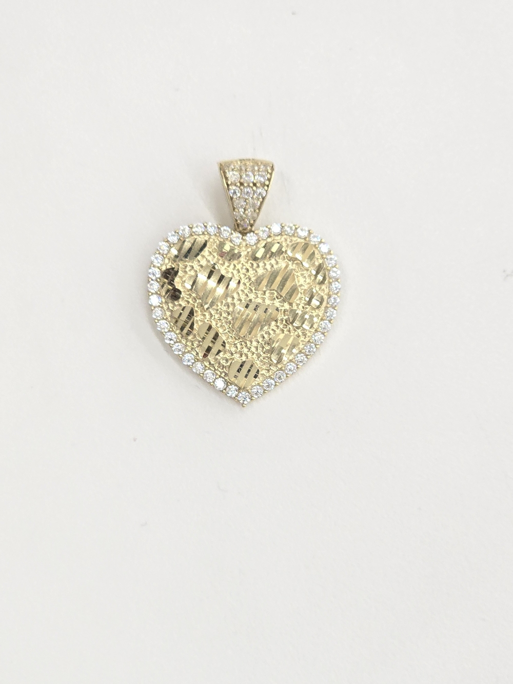 10kt Real Gold Nugger Style Heart Pendant